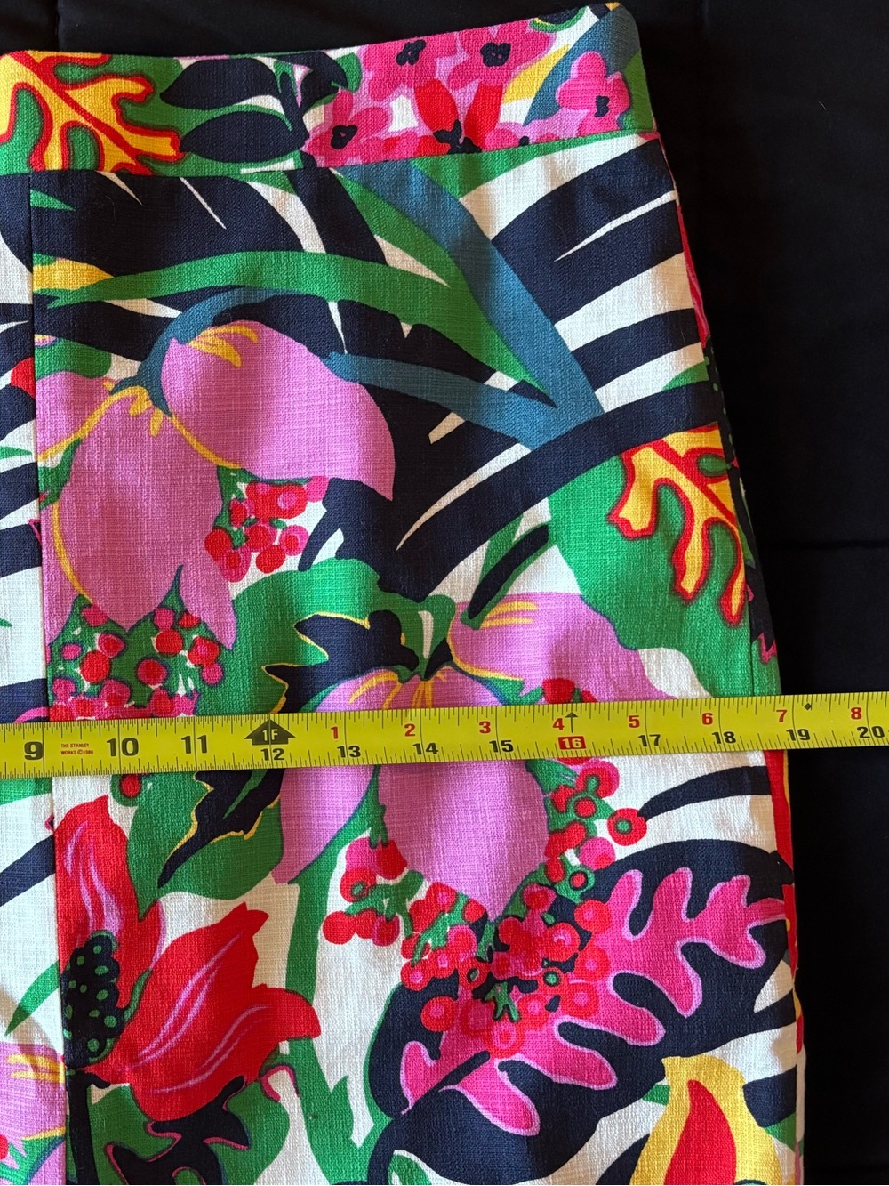 J. Crew Tropical Floral Pencil Skirt - Pink, Green, Yellow, Red, Navy - Picture 6 of 8